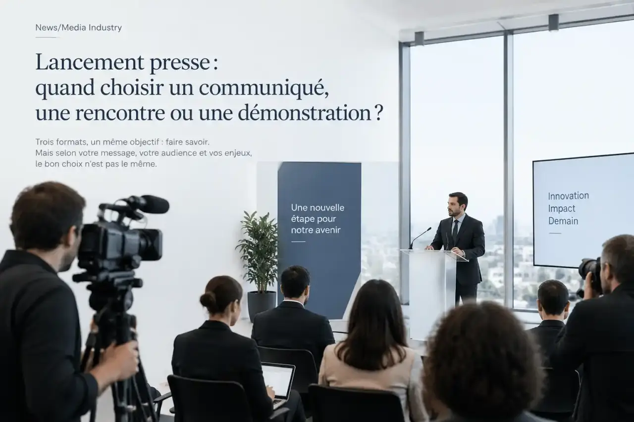 Lancement presse : quand choisir un communiqué, une rencontre ou une démonstration ?