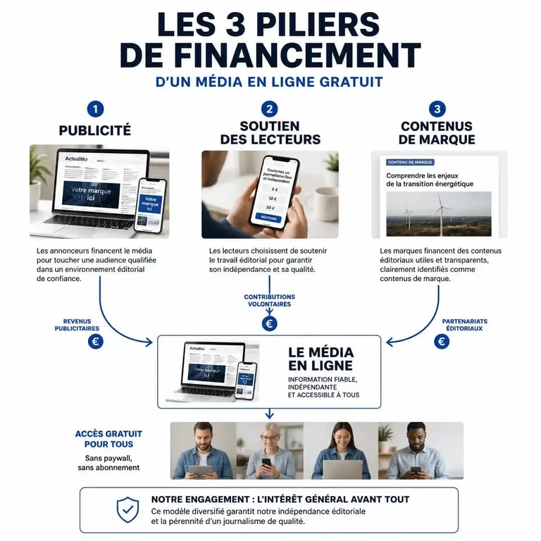Modèles de financement des journaux en ligne gratuits sans publicité