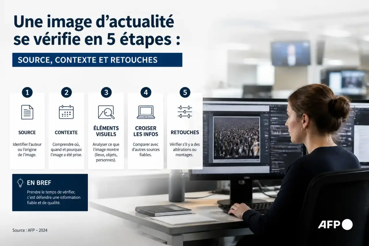 Une image d’actualité se vérifie en 5 étapes : source, contexte et retouches