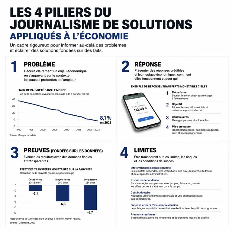 Les 4 piliers du journalisme de solutions appliqué à l'économie