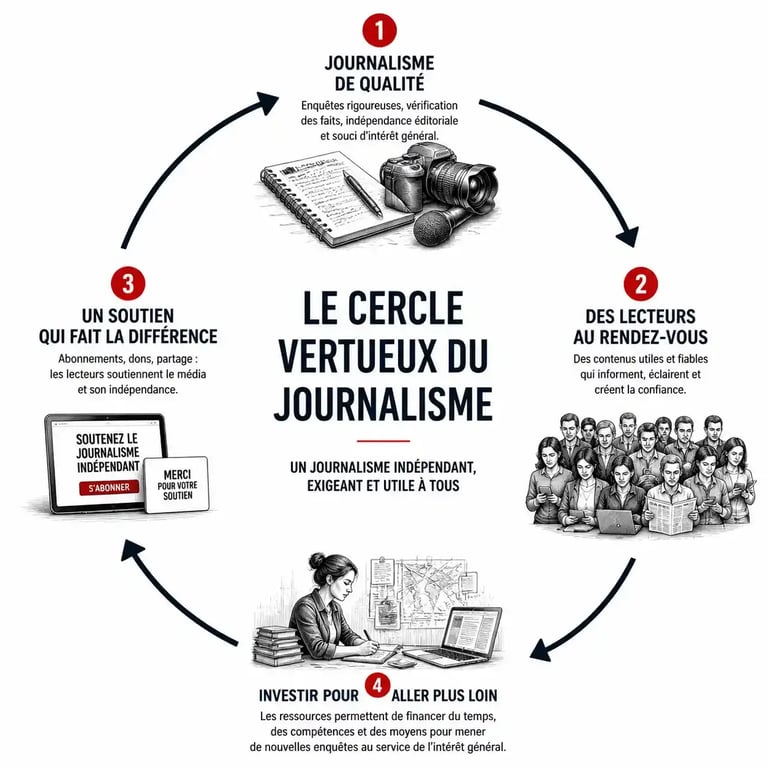 Cercle vertueux du financement par les lecteurs pour les médias gratuits