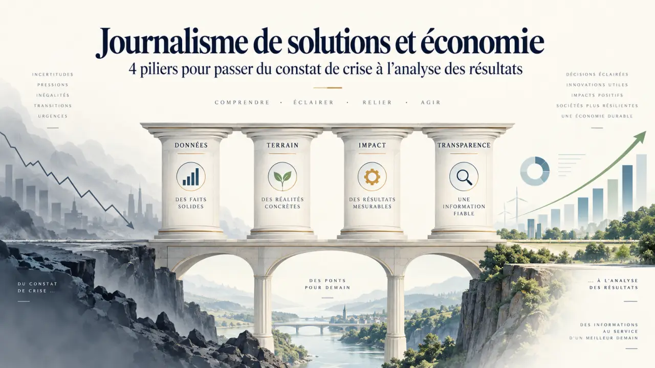 Journalisme de solutions et économie : 4 piliers pour passer du constat de crise à l'analyse des résultats