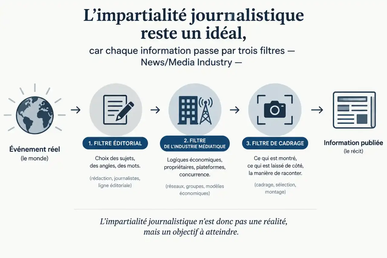 L’impartialité journalistique reste un idéal, car chaque information passe par trois filtres
