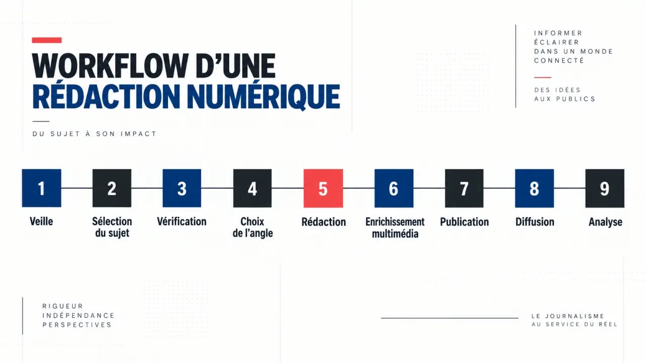 Workflow du web journalisme, de la veille à la publication et à l’analyse