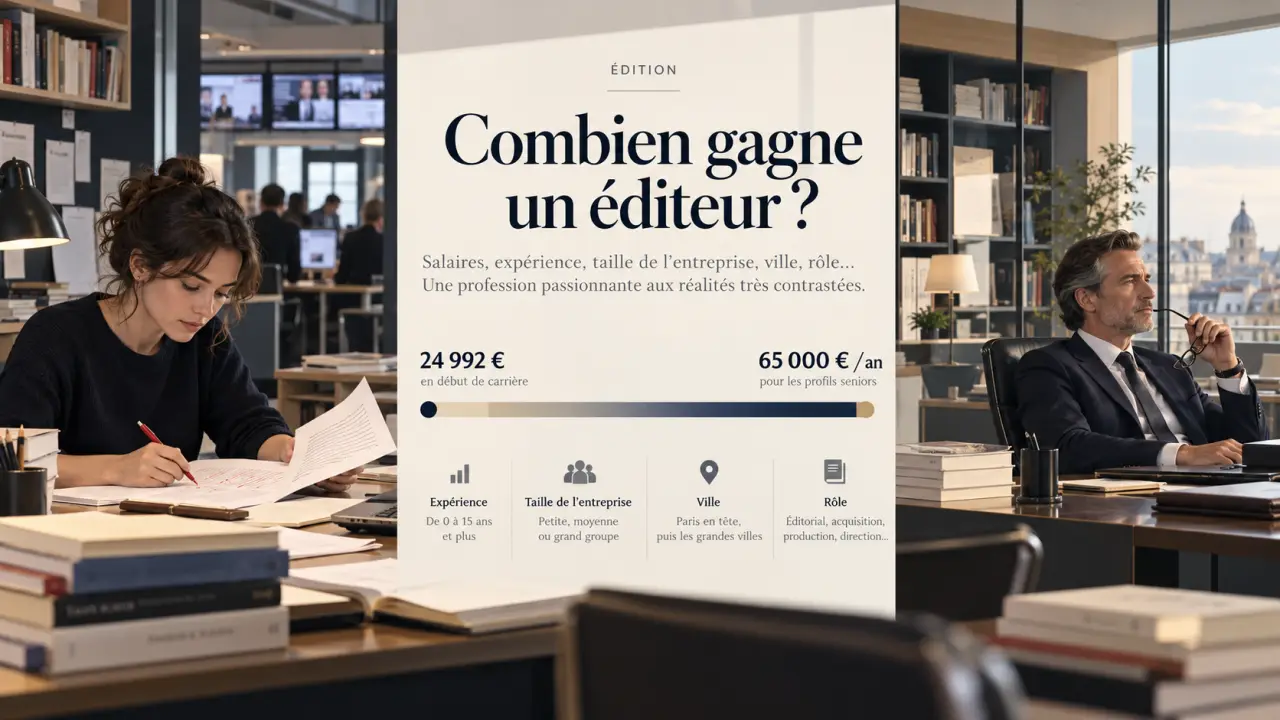 Salaire d’un éditeur : pourquoi les chiffres vont de 24 992 à 65 000 € par an